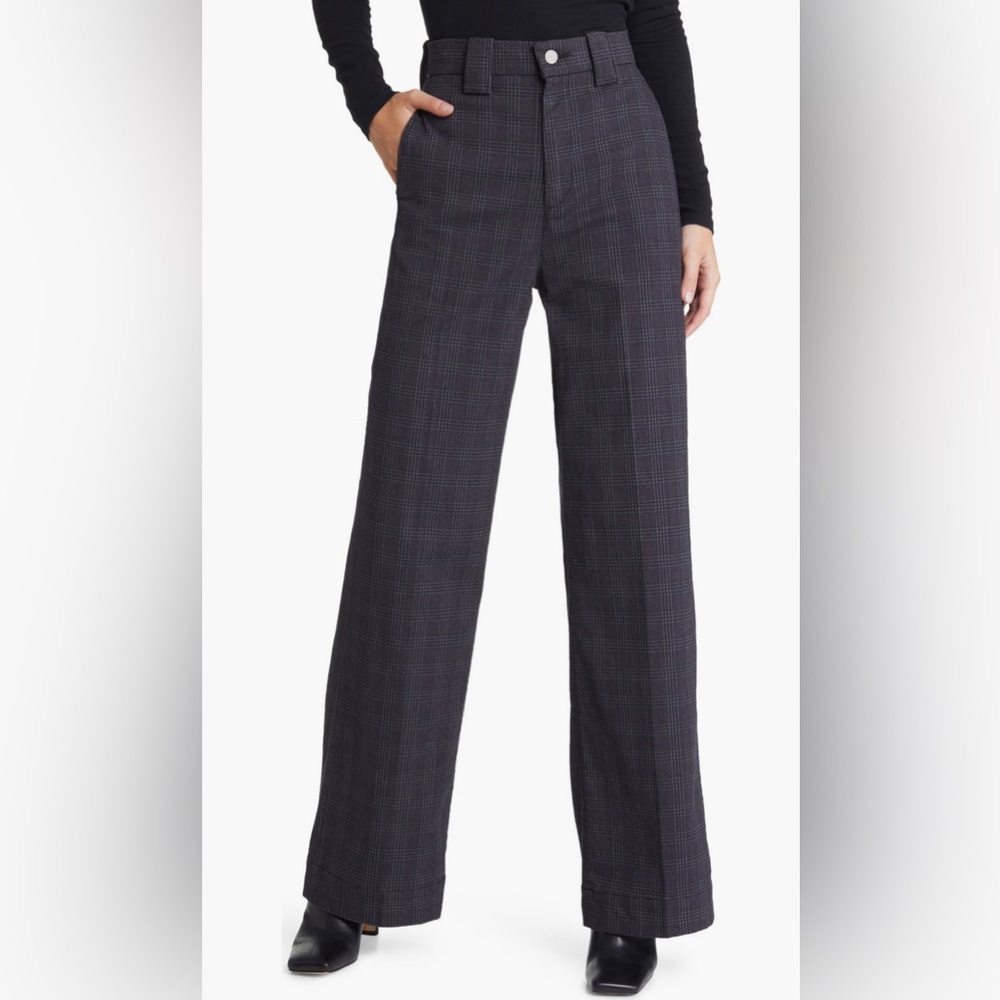 Ag Adriano Goldschmie Deven jeans high rise wide leg Tailored trouser Size 24